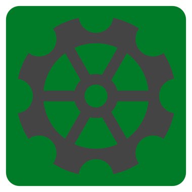 dişli düz vektör simgesi