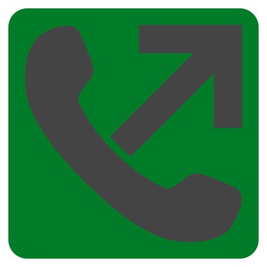 Giden çağrı düz vektör piktogram