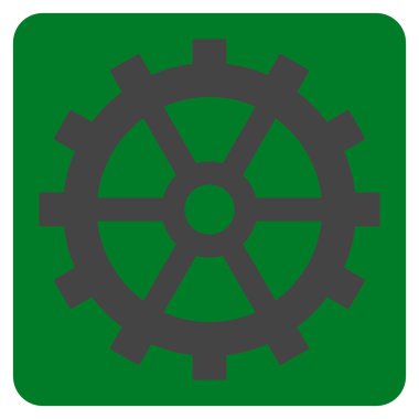 dişli düz vektör simgesi