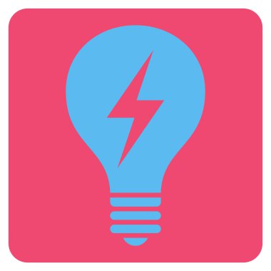 Elektrikli ampul düz vektör piktogram