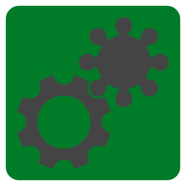 Dişliler Düz Vektör Piktogram