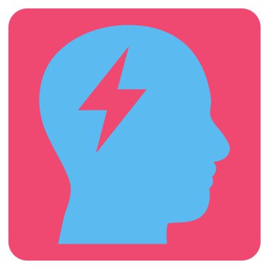 Beyin fırtınası düz vektör piktogram