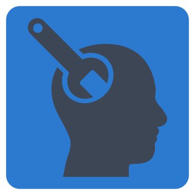 Beyin Aracı Düz Vektör Sembolü