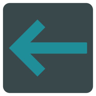 Sol ok düz vektör simgesi