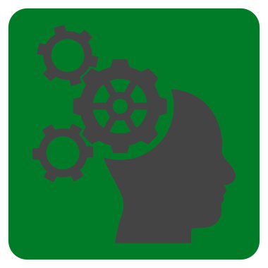 Beyin Mekaniği Düz Vektör Simgesi