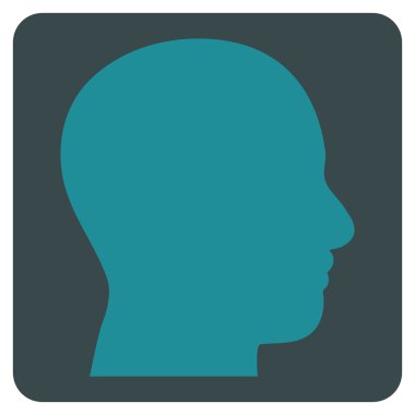 Kafa Profili Düz Vektör Simgesi