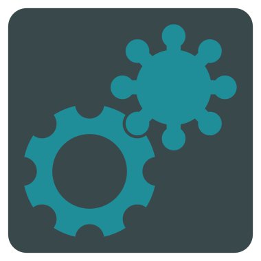 dişliler düz vektör simgesi