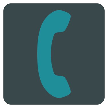 Alıcı düz vektör sembol telefon