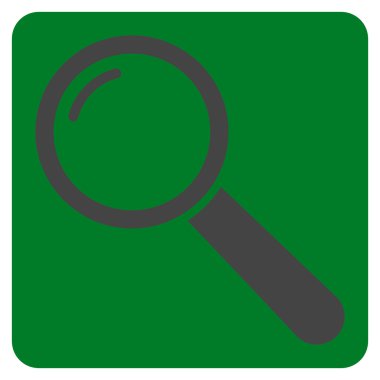 Büyüteç düz vektör simgesi