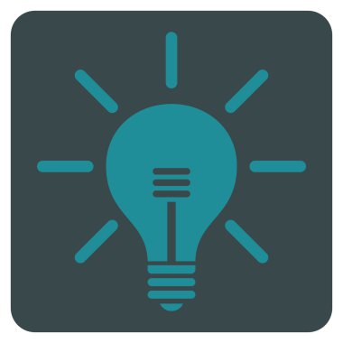 Ampul düz vektör piktogram