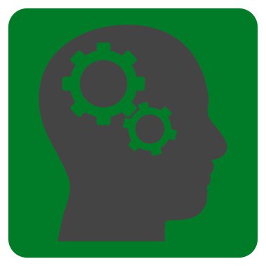 Beyin Dişlileri Düz Vektör Simgesi