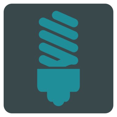 Floresan Ampul Düz Vektör Sembolü