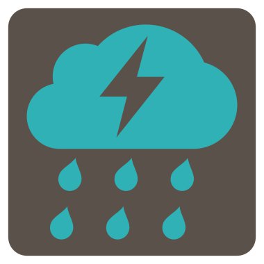 Fırtına düz vektör simgesi