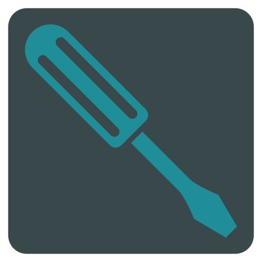 Tornavida düz vektör piktogram