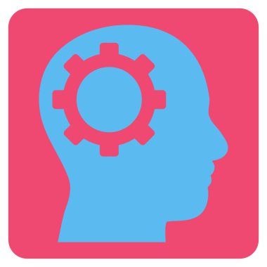 Intellect Gear Flat Vector Symbol