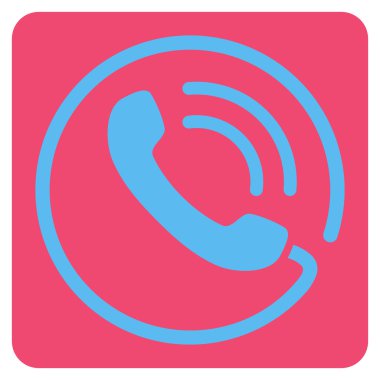 Telefon görüşmesi düz vektör piktogram