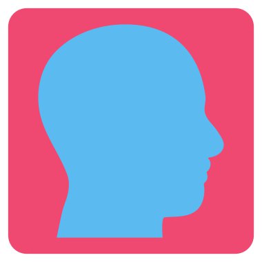 Kafa Profili Düz Vektör Sembolü