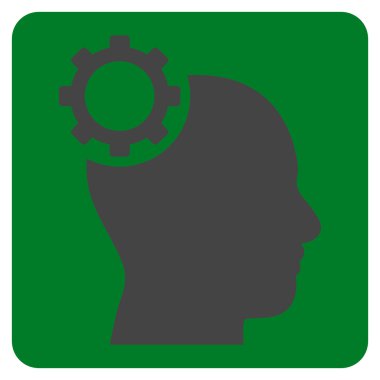 Intellect Gear Flat Vector Symbol