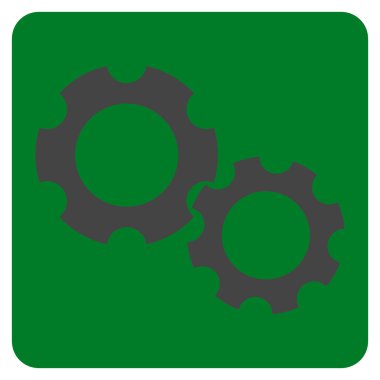 Dişliler Düz Vektör Piktogram