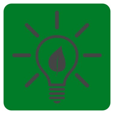 Eko Ampul Düz Vektör Sembolü