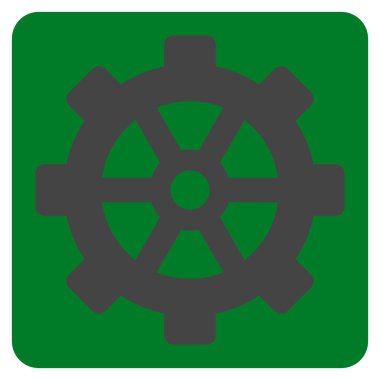 dişli düz vektör simgesi