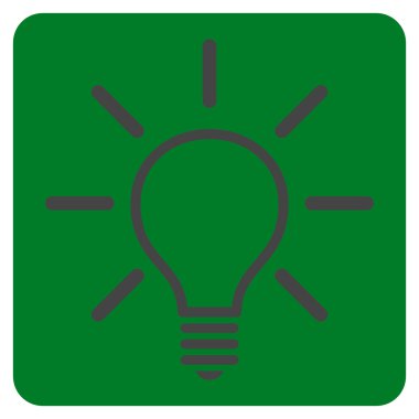 Ampul düz vektör piktogram