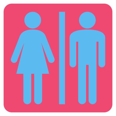 WC kişi düz vektör simgesi