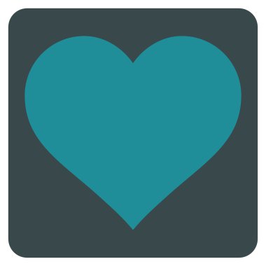 Aşk kalp düz vektör piktogram