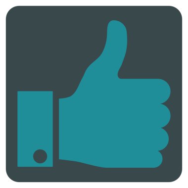 Düz vektör piktogram başparmak