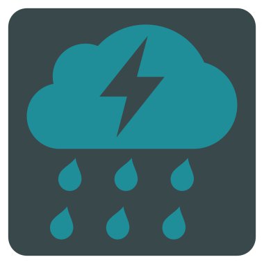 Fırtına düz vektör simgesi