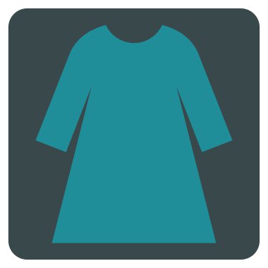 Kadın Elbisesi Düz Vektör Simgesi