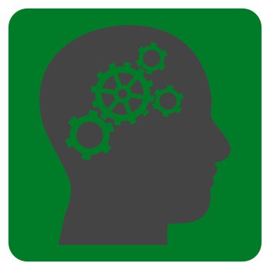 Beyin Dişlileri Düz Vektör Simgesi