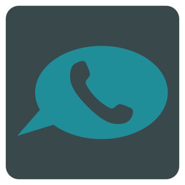 Telefon iletisi düz vektör piktogram