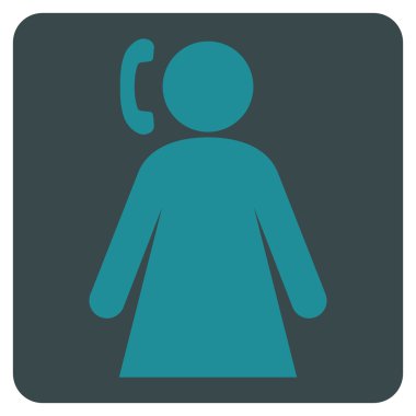 Arama Kadın Düz Vektör Simgesi