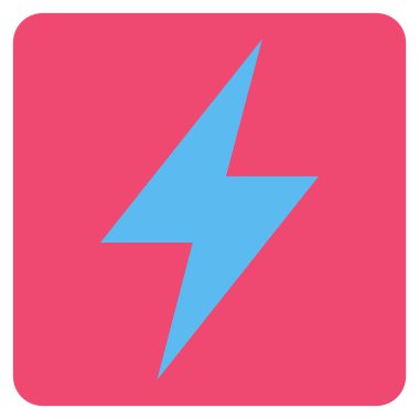 Elektrik Strike düz vektör piktogram