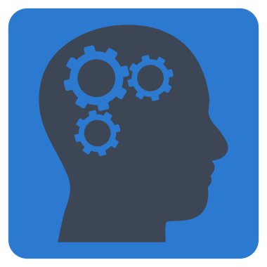 Beyin Dişlileri Düz Vektör Simgesi