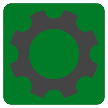 dişli düz vektör simgesi