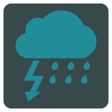 Fırtına düz vektör simgesi