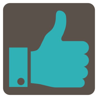 Başparmak yukarı düz vektör simgesi