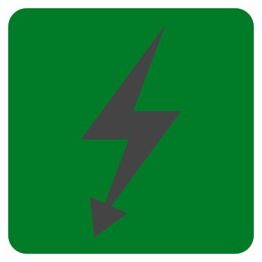 Elektrik Strike düz vektör piktogram