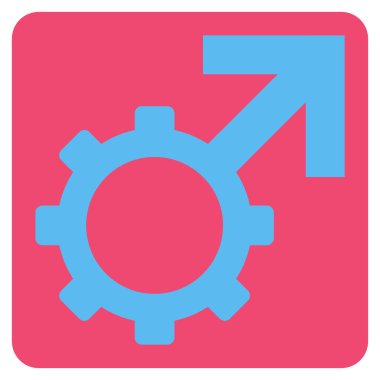 Teknolojik Potence düz vektör piktogram