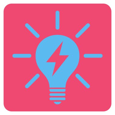 Elektrik ışık ampul düz vektör piktogram