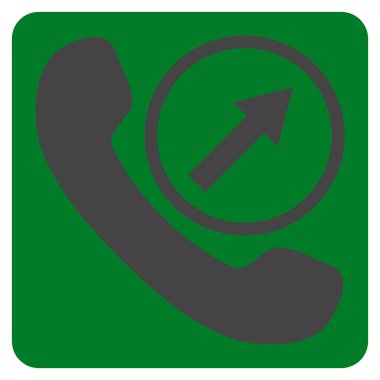 Giden arama düz vektör simgesi