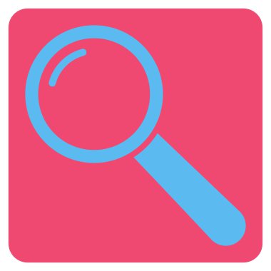 Büyüteç düz vektör simgesi