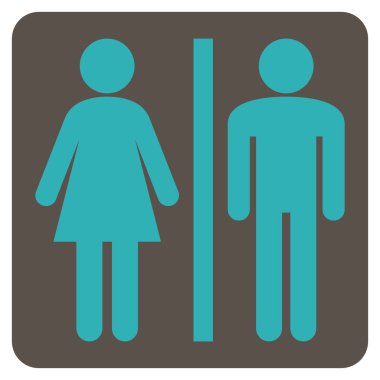 Wc Persons Düz Vektör Piktogram