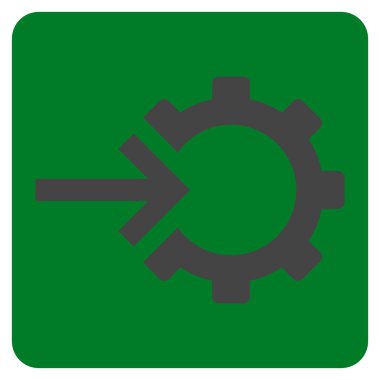 COG Tümleştirme düz vektör simgesi