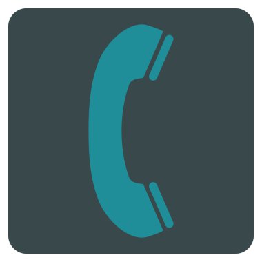 Alıcı düz vektör sembol telefon