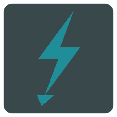 Elektrik Strike düz vektör piktogram