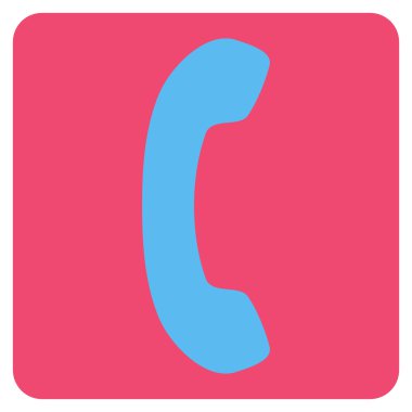 Alıcı düz vektör sembol telefon