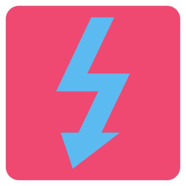 Yüksek Gerilim Düz Vektör Simgesi